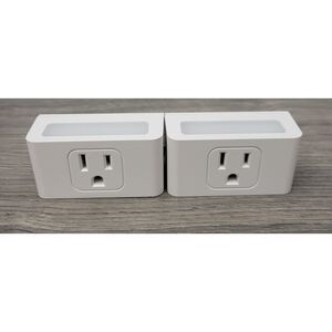 Set of‎ 2 Wi-Fi Smart Sockets with LED Night Lighting Model SP06 White